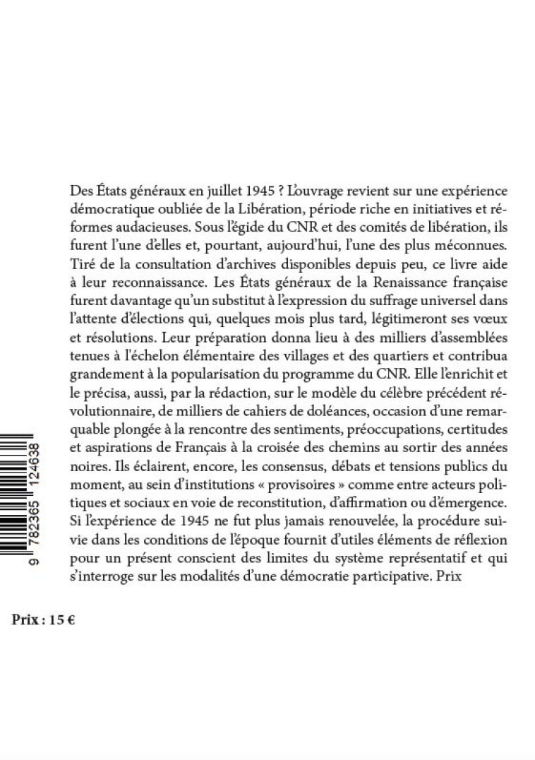 Les États généraux de 1945 - Michel Pigenet - CROQUANT