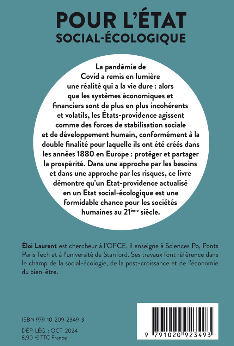 Pour l'Etat social-écologique -  LAURENT ELOI - LIENS LIBERENT