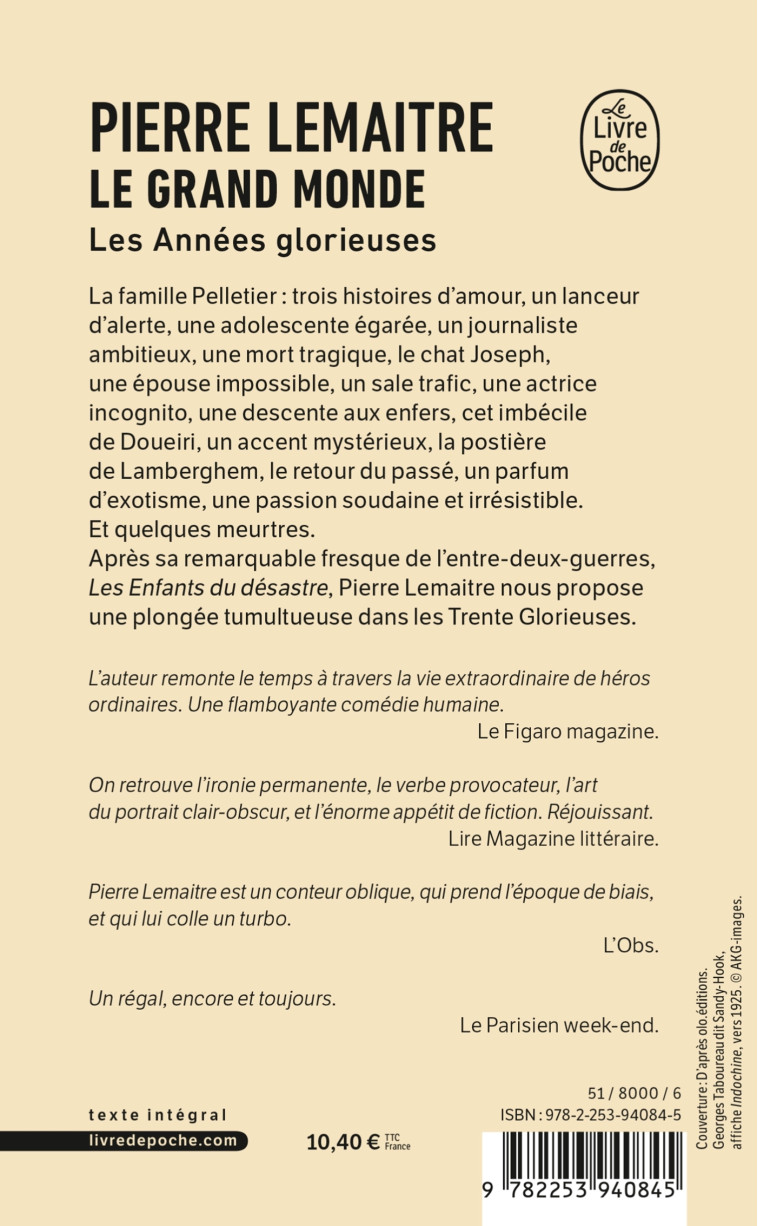 Le Grand Monde - Pierre Lemaitre - LGF