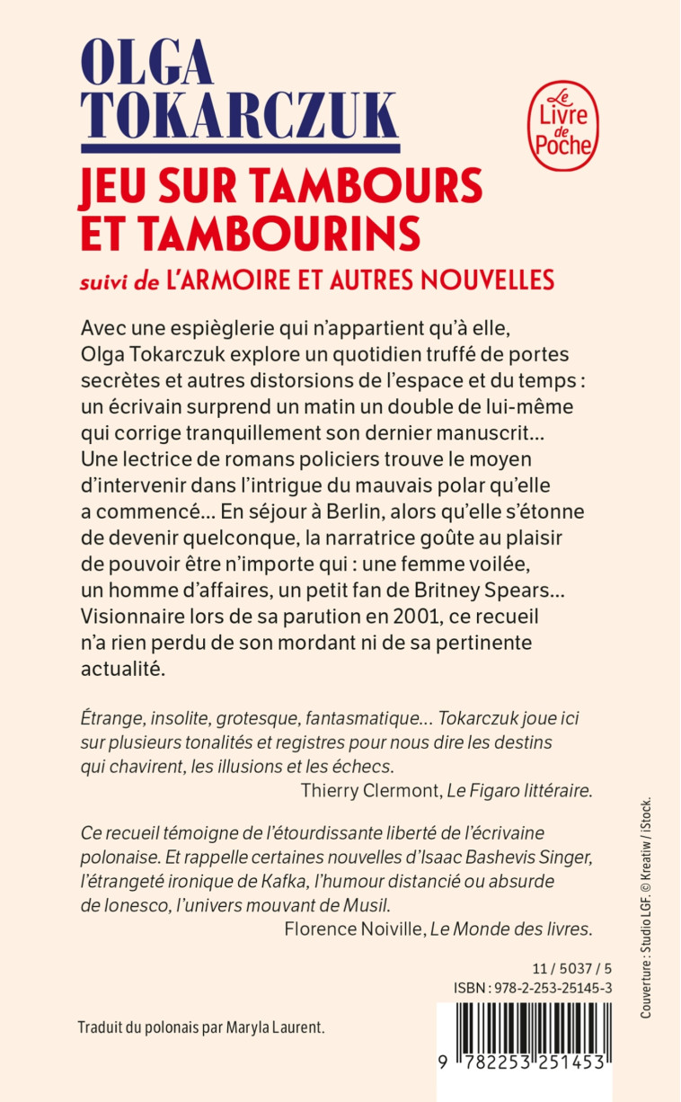 Jeu sur tambours et tambourins - Olga Tokarczuk - LGF